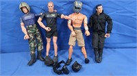 3 Hasbro (GI Joe), 1 Mattel Action Figures