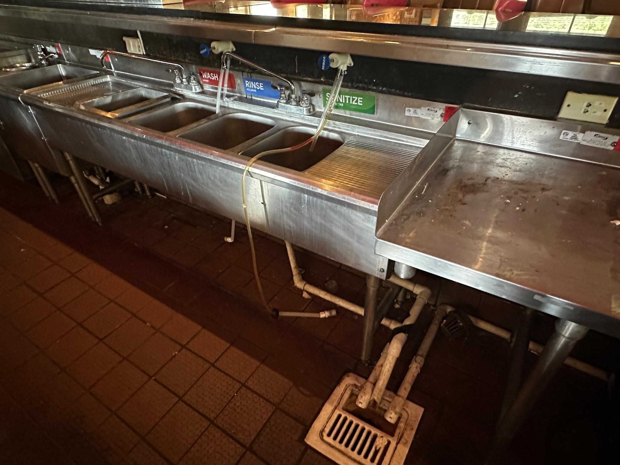Under Bar Stainless Steel Sink Station w/ Faucet