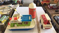 Fisher price boat, fire truck