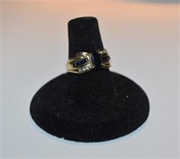 10K Gold Saphire & Diamond Ring