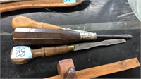 3 ANTIQUE CHISELS