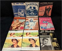 9 Vintage Classic Movie Music Sheet Music