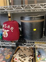 Shriners Fez Ansar Hat & Hat Box