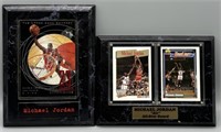 (2) Michael Jordan Collector Card Plaques