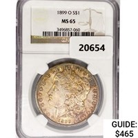 1899-O Morgan Silver Dollar NGC MS65