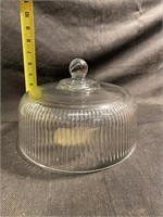 Glass Cake Dome Lid W/O Stand 10" Diameter