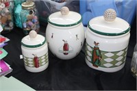 Golf Themed Cookies Jar & 2 Canisters