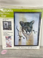 Large Cougar crewel stitchery kit