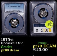 Proof PCGS 1975-s Roosevelt Dime 10c Graded pr69 d