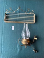 Metal Lamp and Shelf