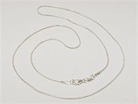 Silver Chain Necklace 22" Long Stamped 925