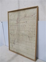 FRAMED PORTION OF CLARKE TWP MAP (LUNN PROPERTY)
