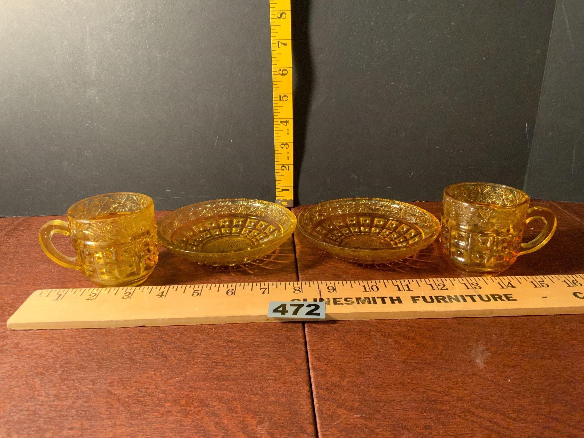 Vintage Eapg Findlay Glass Daisy Band Mini Cup