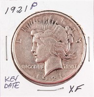 Coin 1921-P Peace Silver Dollar XF