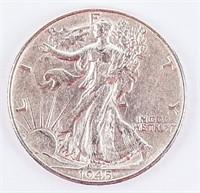 Coin 1945-P Walking Liberty Half-Dollar BU
