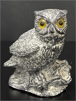 Perching Owl with Yellow Eyes VTG