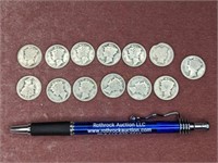 (12) Mercury Dimes