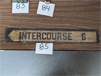 Intercourse Cardboard Sign - 17"