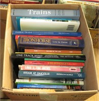 box of railroad books
