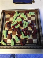 Chessboard and figurines