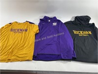 (3) Hickman Softball Nike Shirts & (2) Sweatshirts
