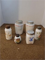 6 Milk Glass Salt & Pepper Shakers
