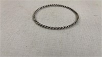 Vintage Sterling Silver Twist Bangle Bracelet