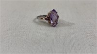 Ladies .925 Silver Amethyst Ring