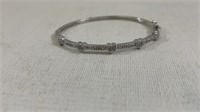 .925 Silver CZ Heart Bracelet