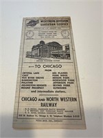 Wisconsin division suburban timetable 1952