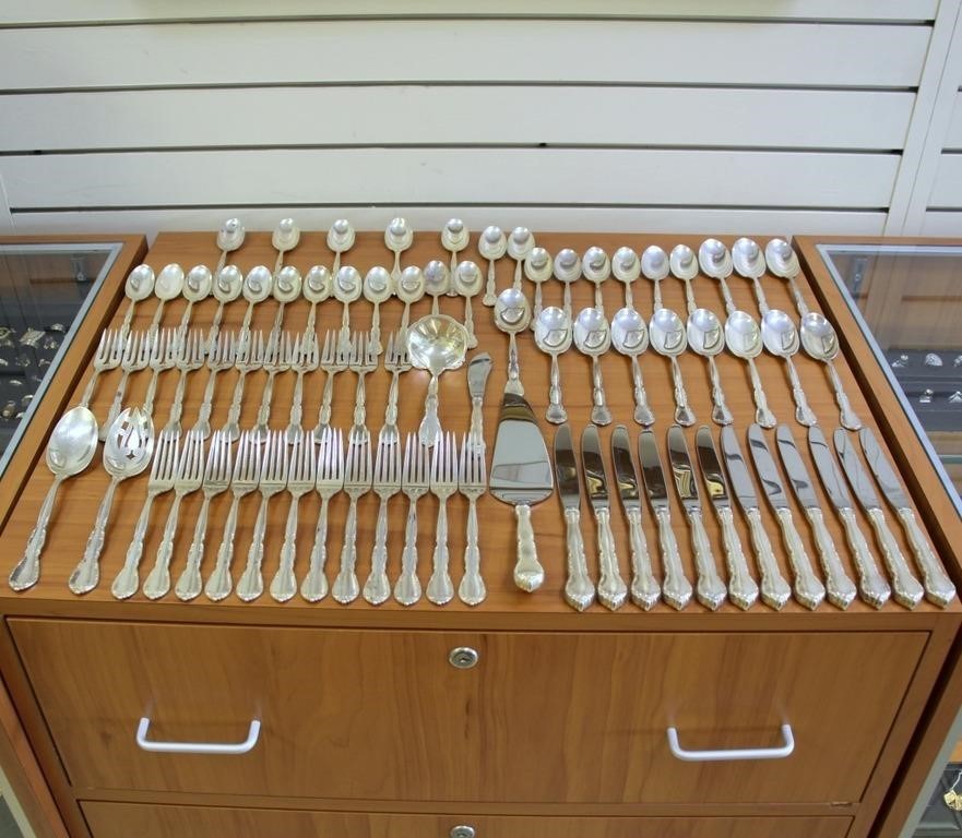 77 Piece Sterling Silver Lunt Mignonette Flatware