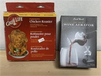 Stainless Steel Chicken Roaster And Wine Aerator