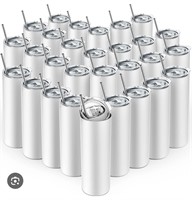 30 Pack 20 oz Blank Tumblers White