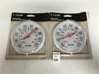 2PCS TAYLOR INDOOR/OUTDOOR 5.25'' DIAL THERMOMETER