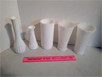Milk Glass Vase 5