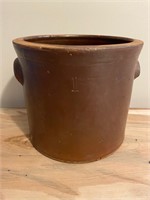 Antique 1 Gallon Open Ceramic Crock