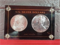 1890 Morgan Dollar & Silver Eagle