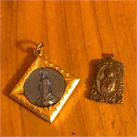 (2) Religious Charms or Pendants