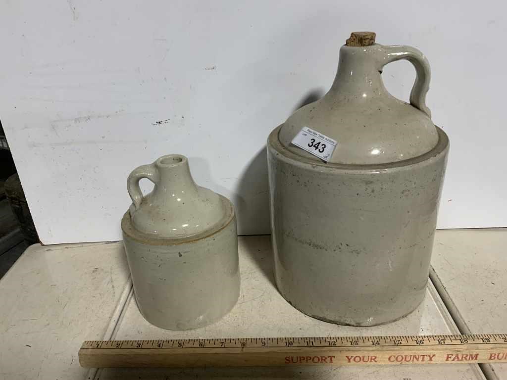 2 shoulder jugs, no markings