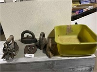 Vintage sad irons & electric iron