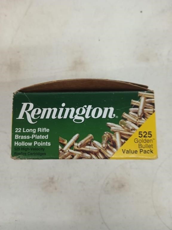 525 rounds 22 LR brass plated hollow point