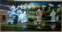 4 PC. Wall art, Oriental design