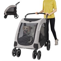 Vergo Dog Stroller  Foldable  4 Wheels (Grey)
