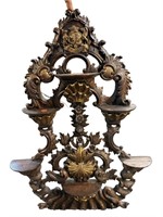 THEODORE ALEXANDER HEAVY CARVED HANGING SHELF