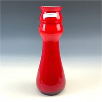 Fenton Red Cased Vase
