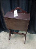 OLD WOOD DOUBLE SIDED SEWING CABINET