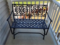 Tuscan Style Outdoor Gliding Bench Settee