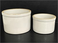 Pair of pottery crocks
