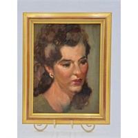 EDWARD LEONARD (1901-1968) O/B PORTRAIT PAINTING