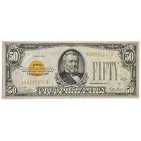 FR. 2404 1928 $50 GOLD CERTIFICATE NOTE XF